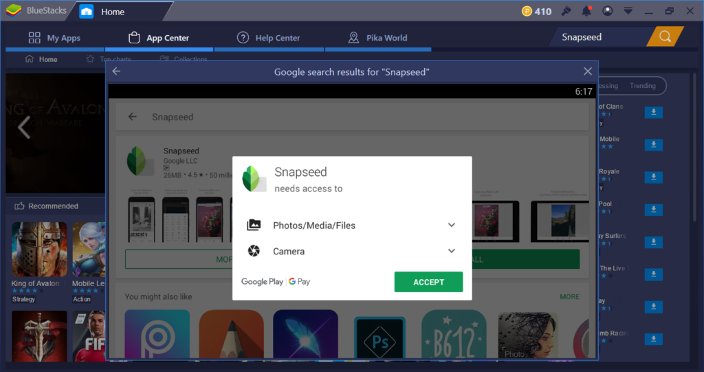 install snapseed on windows 10