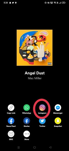 spotify with instagram